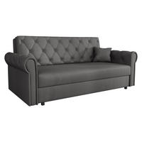 SCHLAFSOFA Viva Roma IV - Schwarz/Graphitfarben, Holz/Textil (188/85/98cm) - MIRJAN24