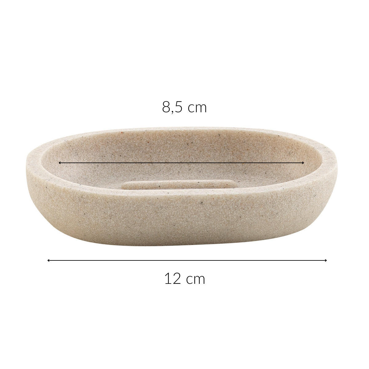 SEIFENSCHALE Naturmuster Sand - Beige, Kunststoff (8.5/1.1/12cm) - Douceur d´intérieur