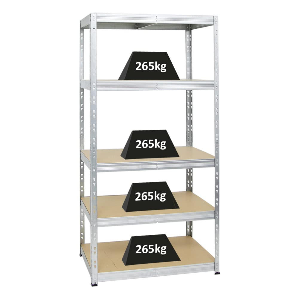 SCHWERLASTREGAL Tiger 180x90x60 cm Fachlast 265 kg Verzinkt - Silberfarben, Metall (90/180/60cm) - PROREGAL