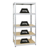 SCHWERLASTREGAL Tiger 180x90x60 cm Fachlast 265 kg Verzinkt - Silberfarben, Metall (90/180/60cm) - PROREGAL