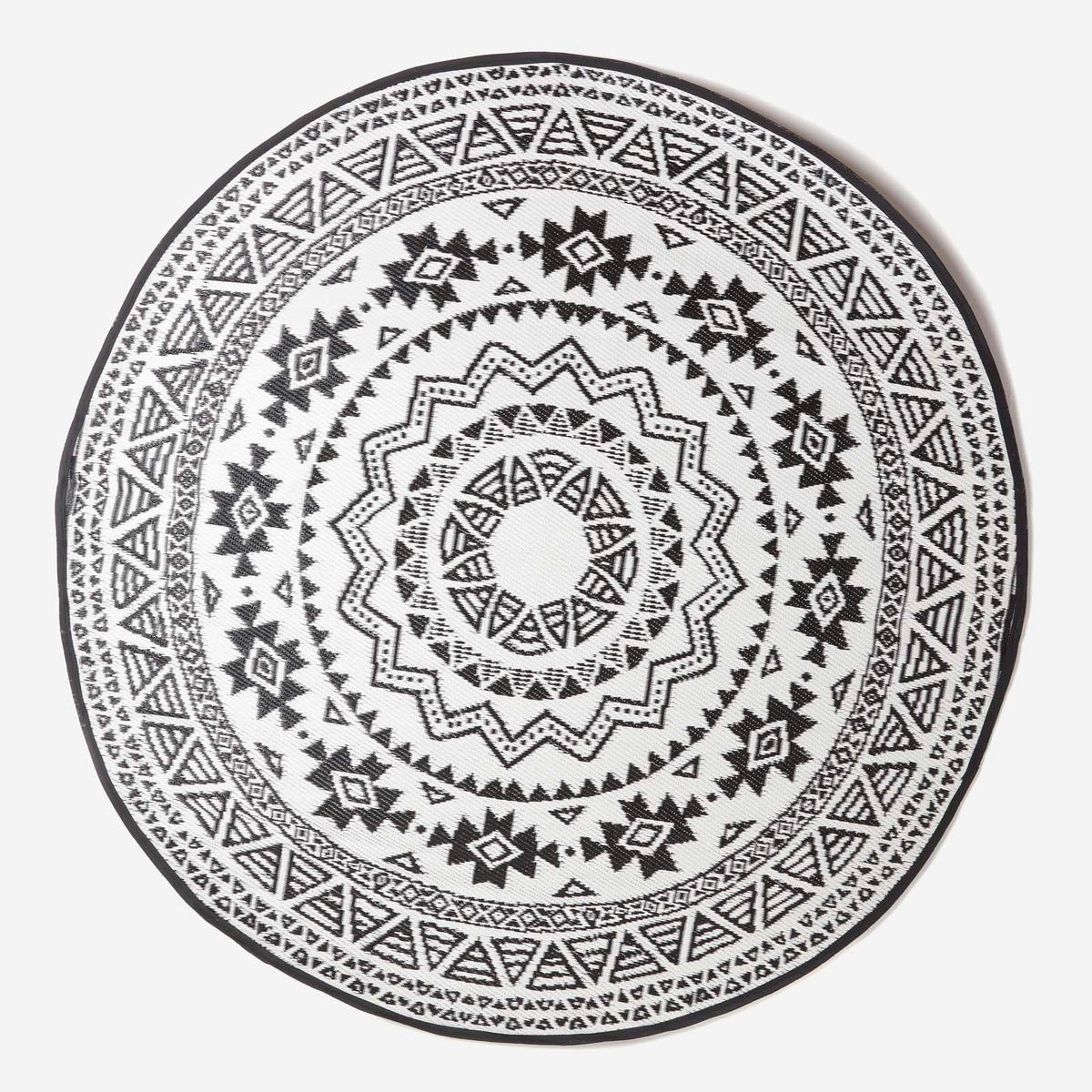 OUTDOORTEPPICH mit Ethno-Muster rund 180 cm - Multicolor, Kunststoff (180/180cm) - Homescapes