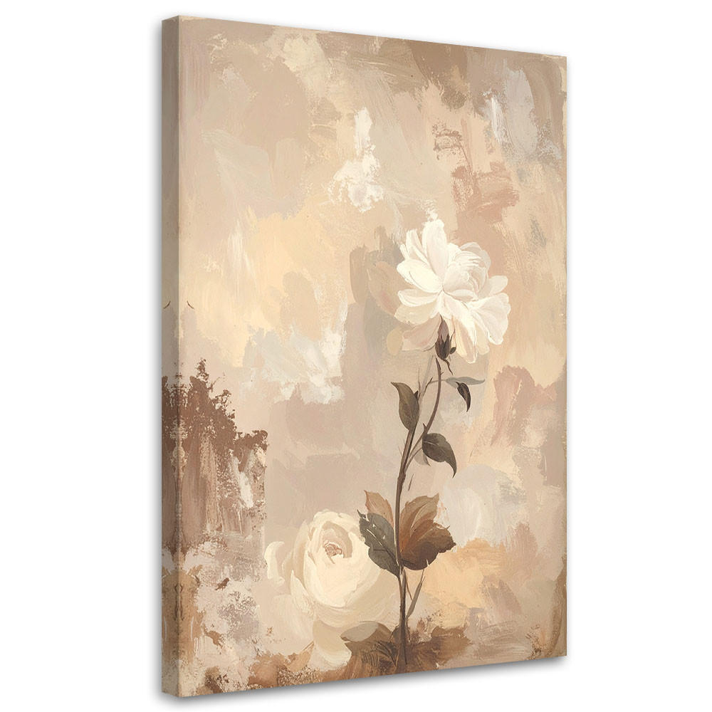 LEINWANDBILD Blumen 80x120cm - Beige, Textil (80/120cm) - Feeby