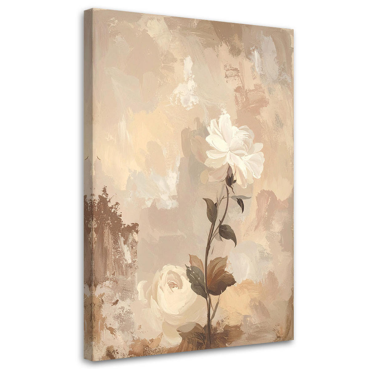 LEINWANDBILD Blumen 80x120cm - Beige, Textil (80/120cm) - Feeby