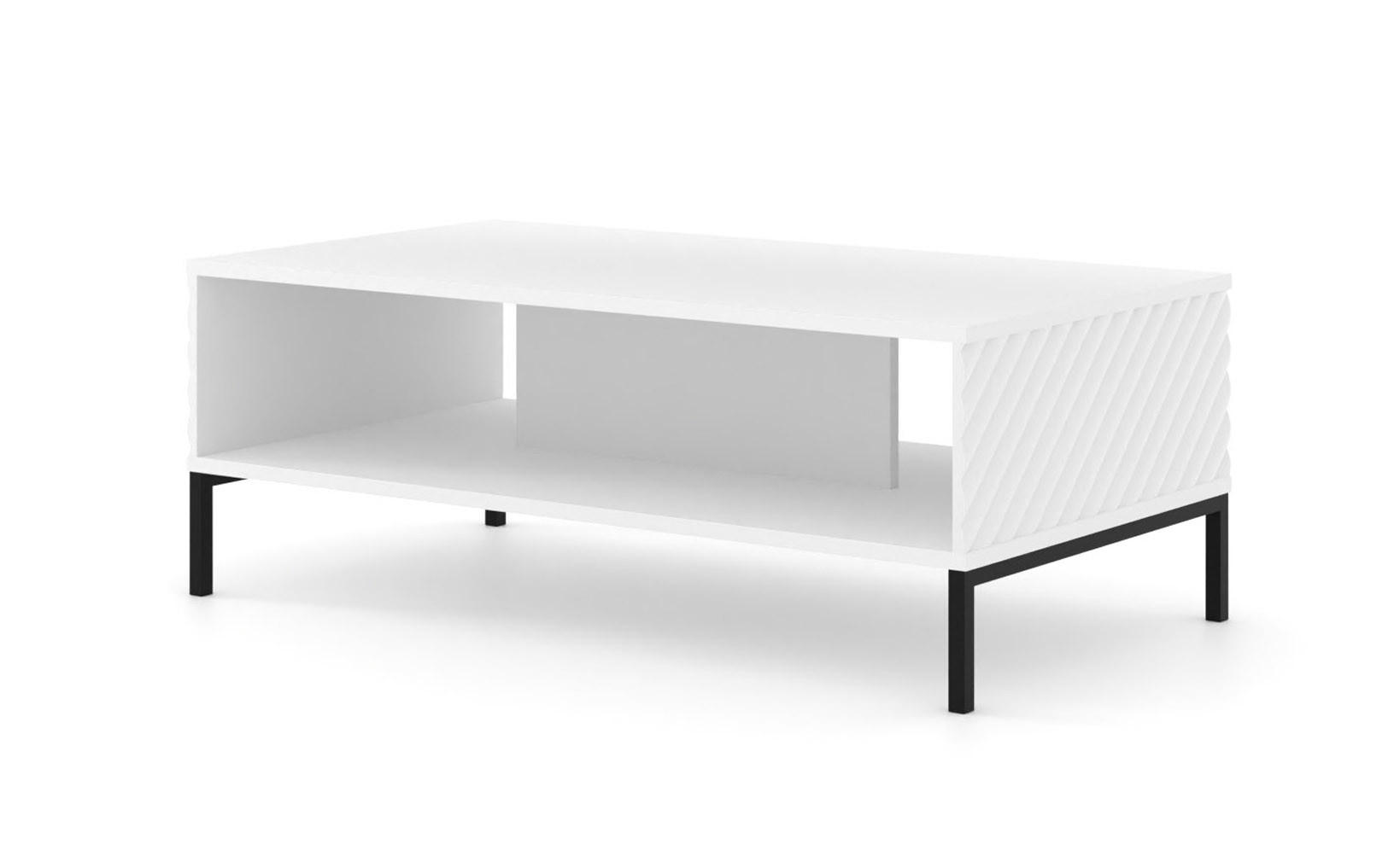 Raumhirsch Furniture Couchtisch Weiß, Schwarz 90x43x60 cm