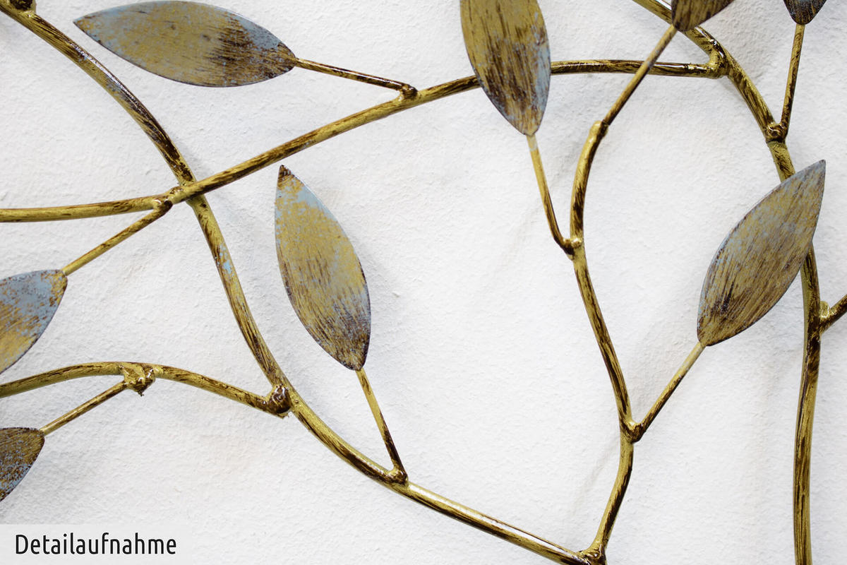 WANDDEKO Gold 103/71 cm - Goldfarben, Metall (1/71/5cm) - KUNSTLOFT