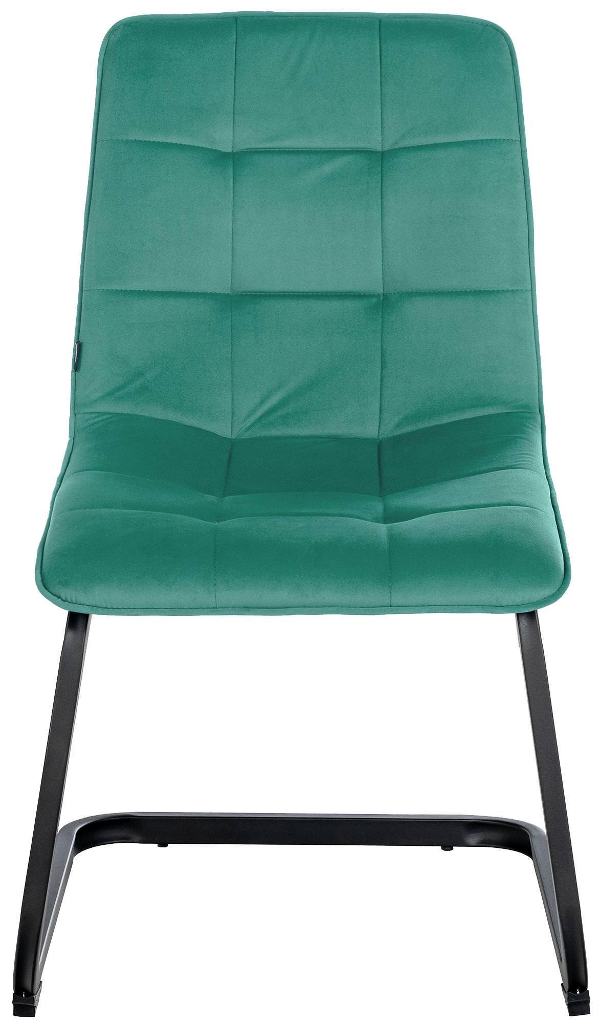 SCHWINGSTUHL 2er Set Samt grün - Schwarz/Grün, Textil/Metall (47/87/58cm) - CLP