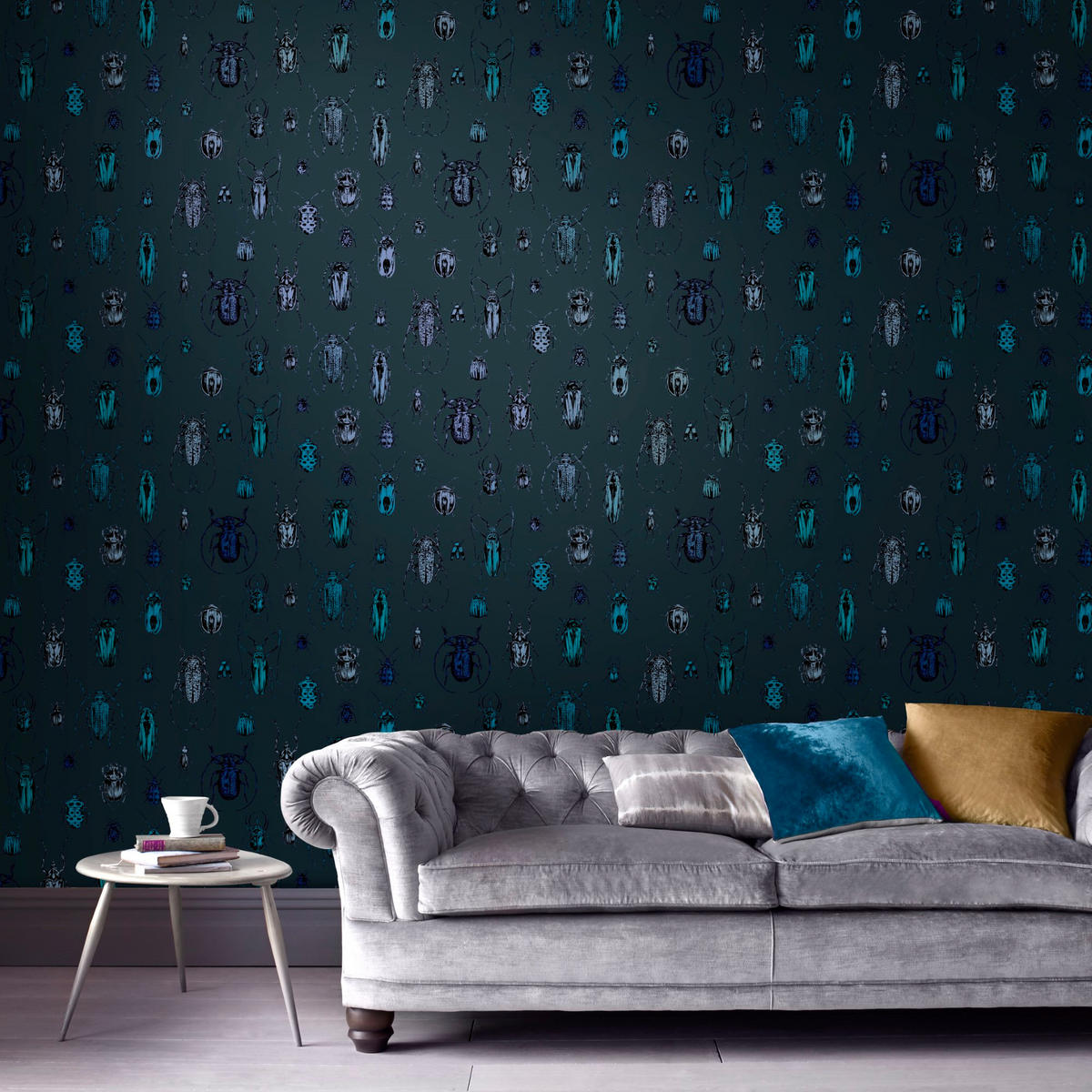 VLIESTAPETE Bugs 1000x52cm - Blau, Papier/Kunststoff (52/1000cm) - Superfresco Easy