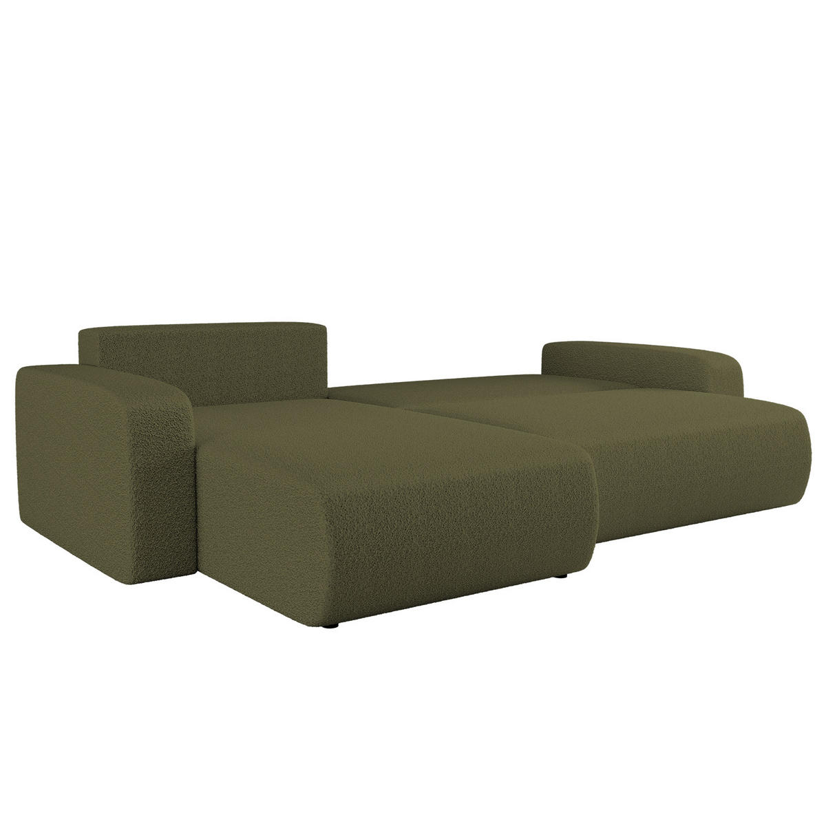 SCHLAFSOFA MILANO XL Und Bettkasten Stoff Quelle Olive Links - Olivgrün, Holz (145/82/274cm) - Kaiser Möbel