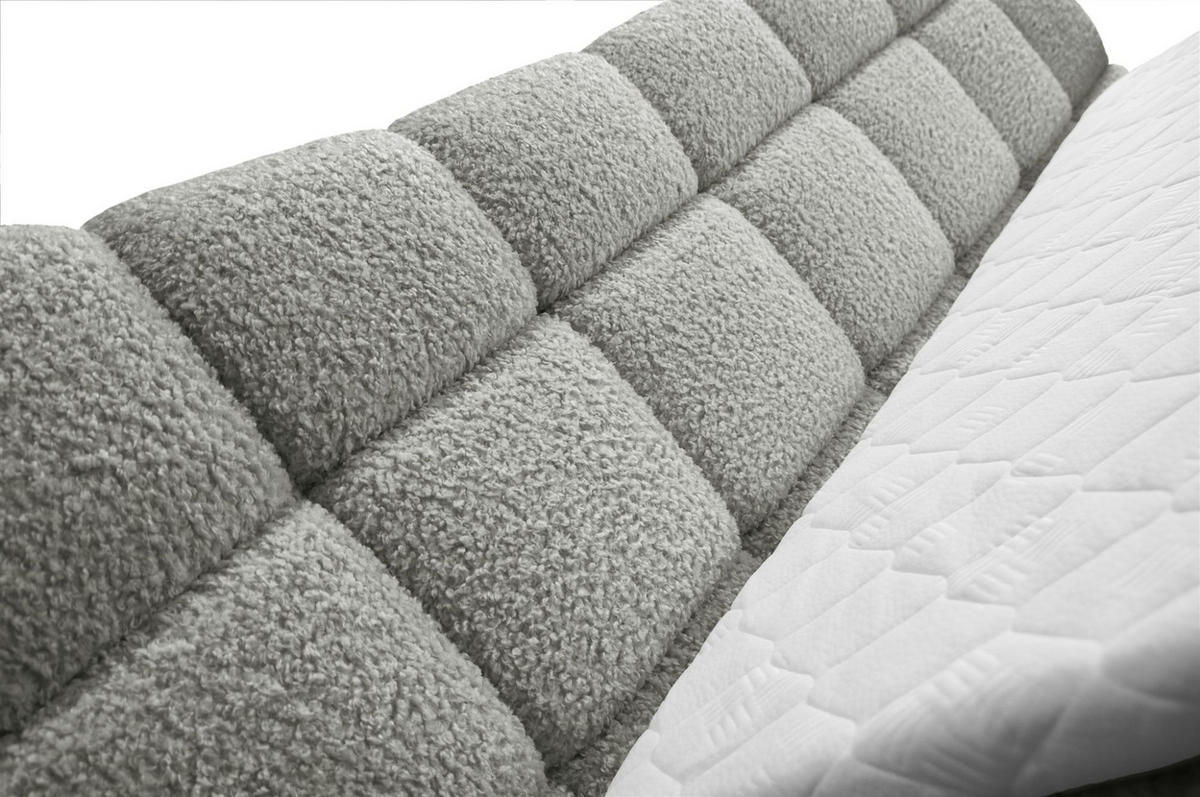 BOXBETT Nova In Rolf - Grau, Holzwerkstoff/Textil (160/200cm) - Fun Möbel