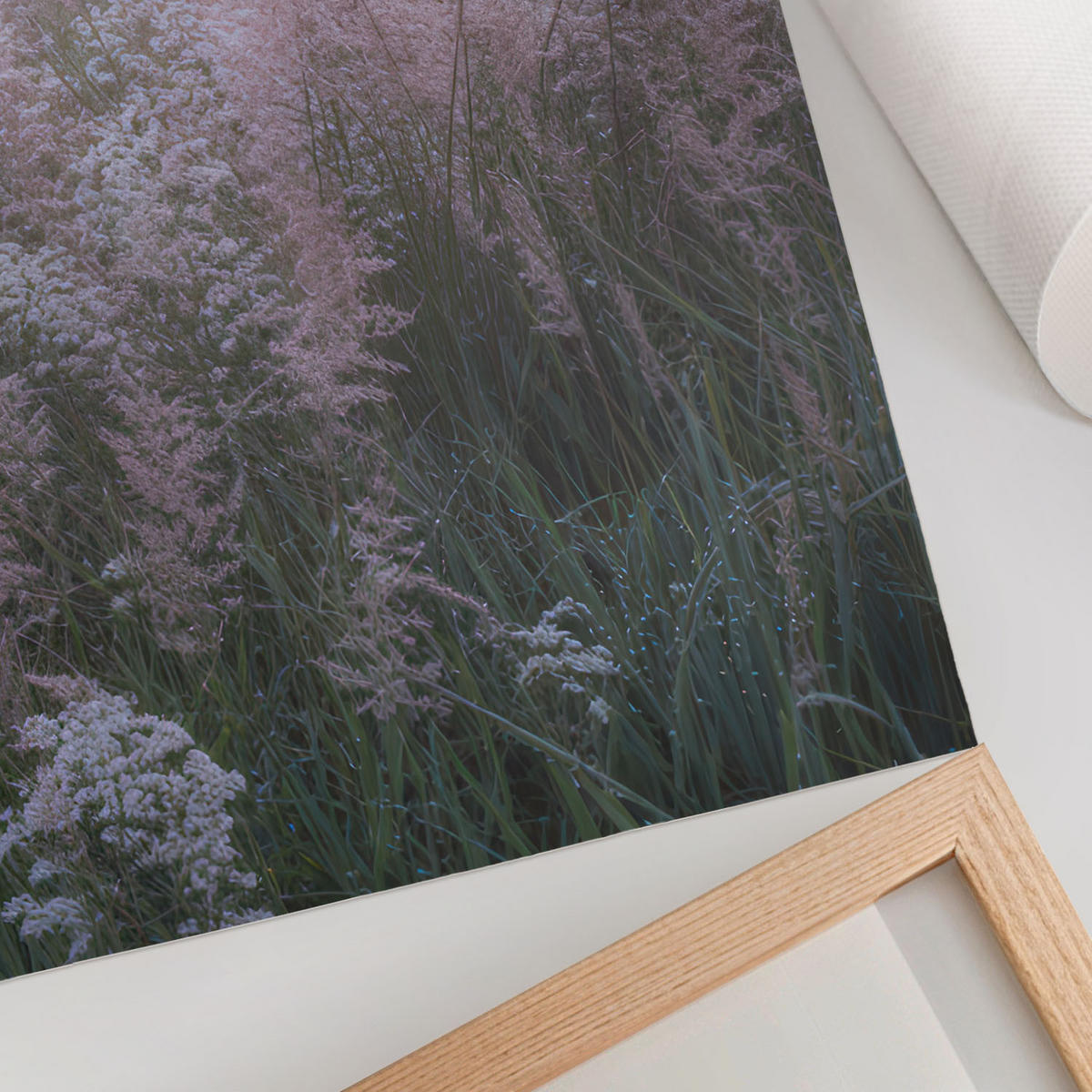 POSTER - 42x59 cm - Nevara - Ein Baum auf der Wiese - Pink, Textil (42/59/0.1cm) - TULUP