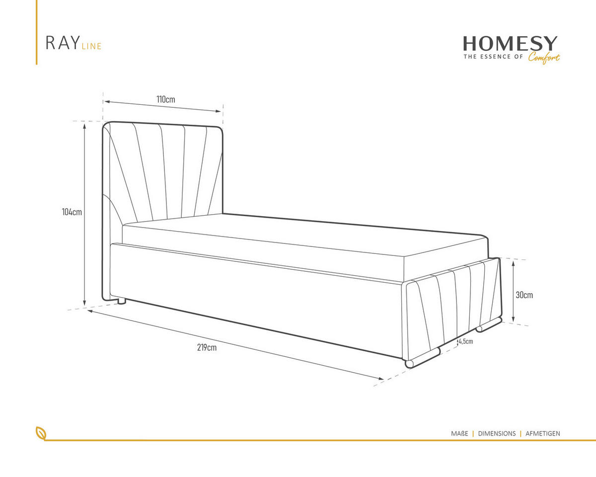 POLSTERBETT Ray 90 x 200 cm mit Bettkasten und Lattenrost ohne Matratze grün - Grün, Holz (90/200cm) - Homesy
