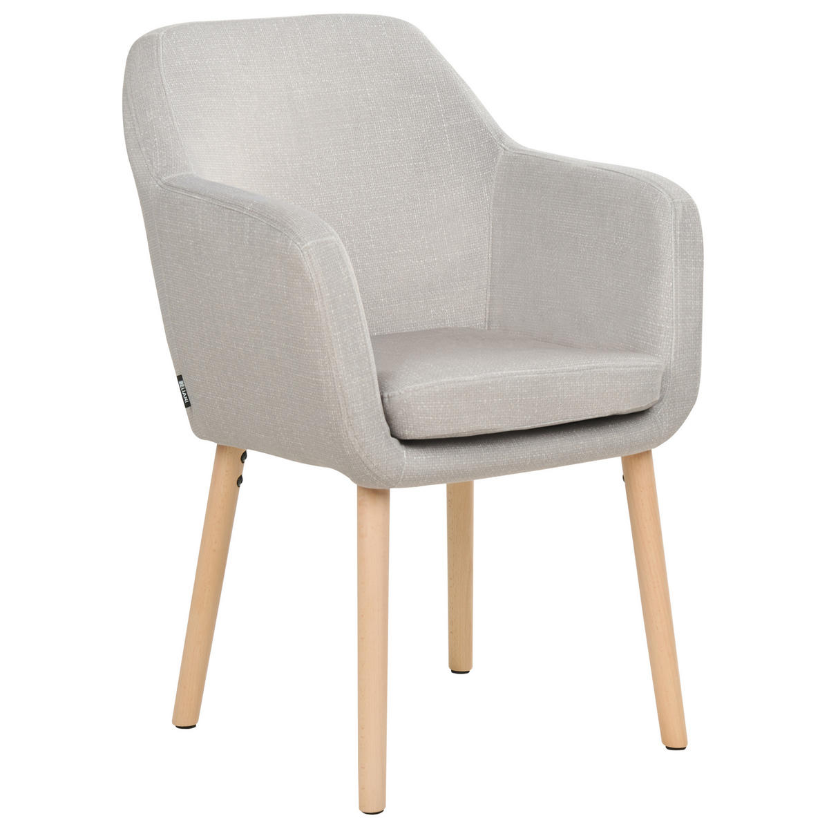 ESSZIMMERSTUHL Samtstoff taupe Yorkville II - Hellbraun/Beige, Textil (56/82/46cm) - Beliani