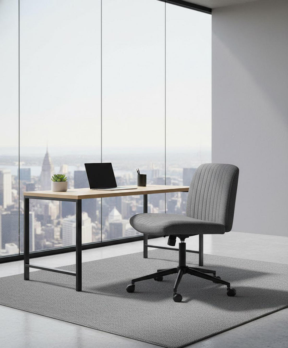 BÜROSTUHL Lynox Stoff dunkelgrau - Dunkelgrau/Schwarz, Metall (62/98/65cm) - TPFLiving