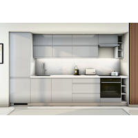 KÜCHENZEILE Velmora Grau Hochglanz – 340 cm – K40-G340 - Grau, Holzwerkstoff (340/212/60cm) - ROYAL24_MARKT