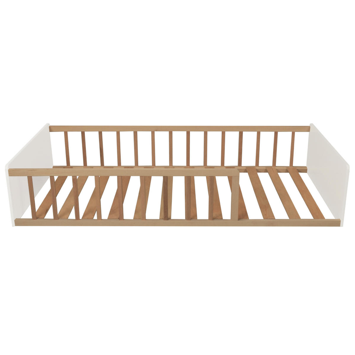 KINDERBETT PILOU mit Lattenrost / Kinderbett 90x190 - Weiß und helles Holz - Weiß, Holz (90/190cm) - Weber Industries