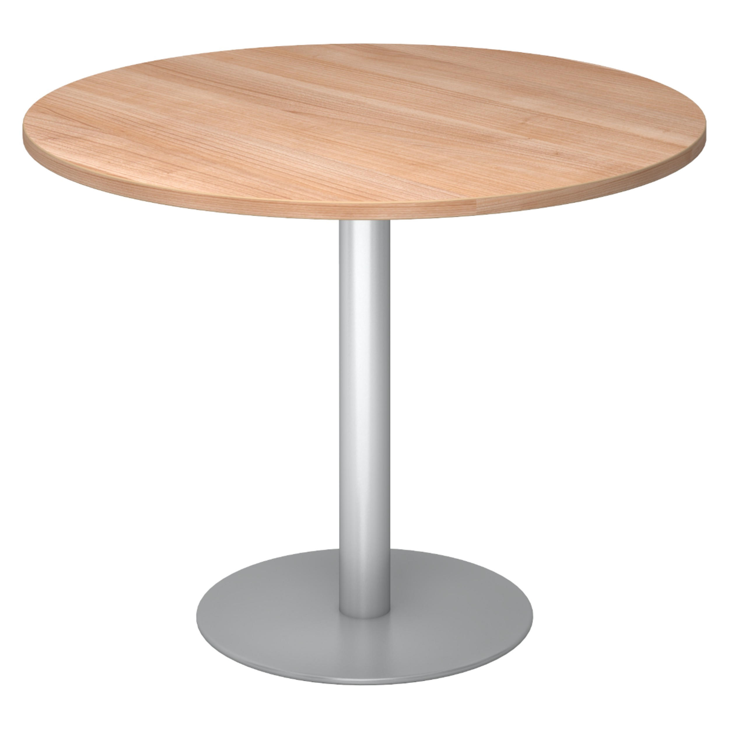 PAUSENTISCH groß STF 100/100/74,5 cm in Nussbaumfarben/Silberfarben - Silberfarben/Nussbaumfarben, Holzwerkstoff (100/100/74.5cm) - bümö