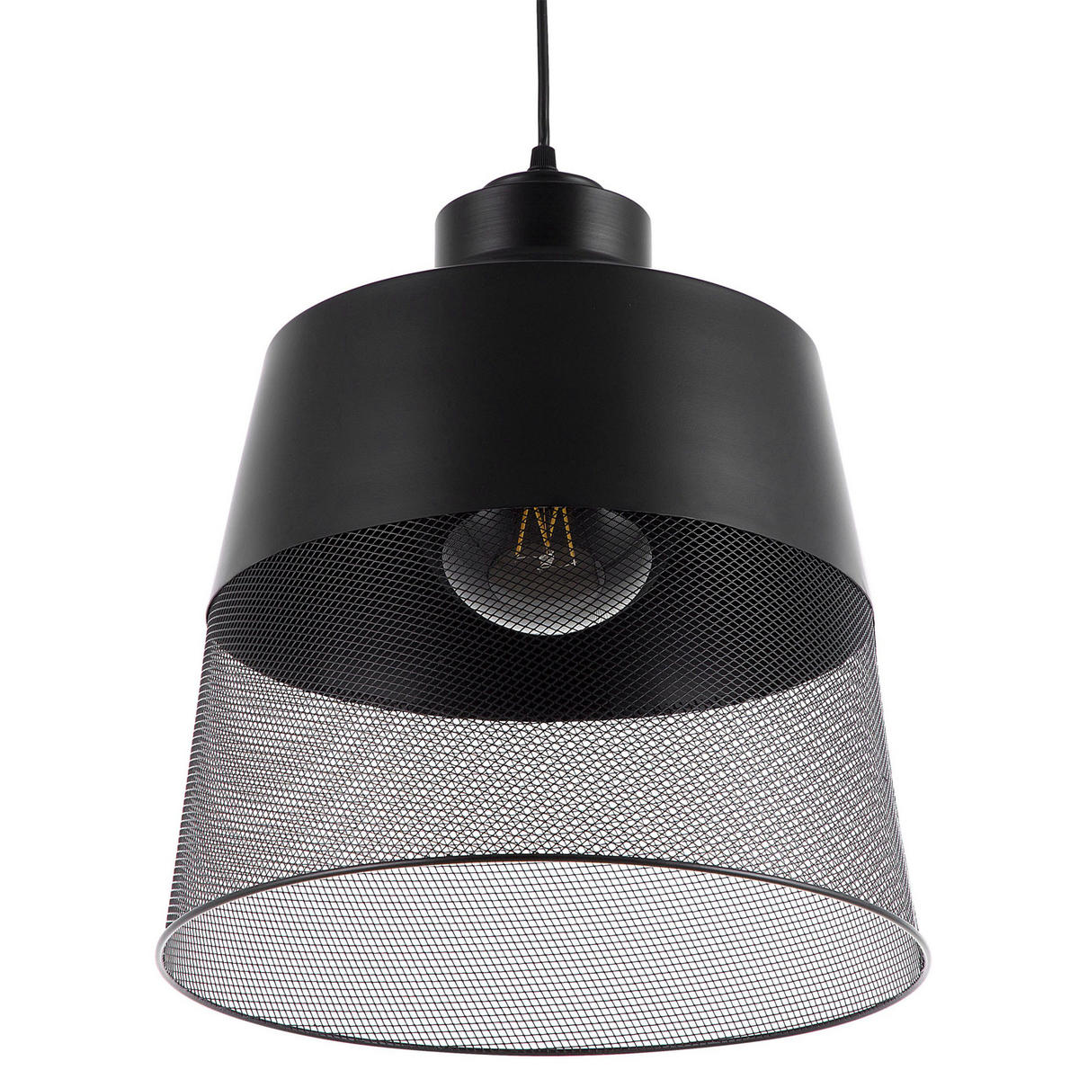 HÄNGELEUCHTE Muga 33/33/114 cm - Schwarz, Metall (33/33/114cm) - Beliani