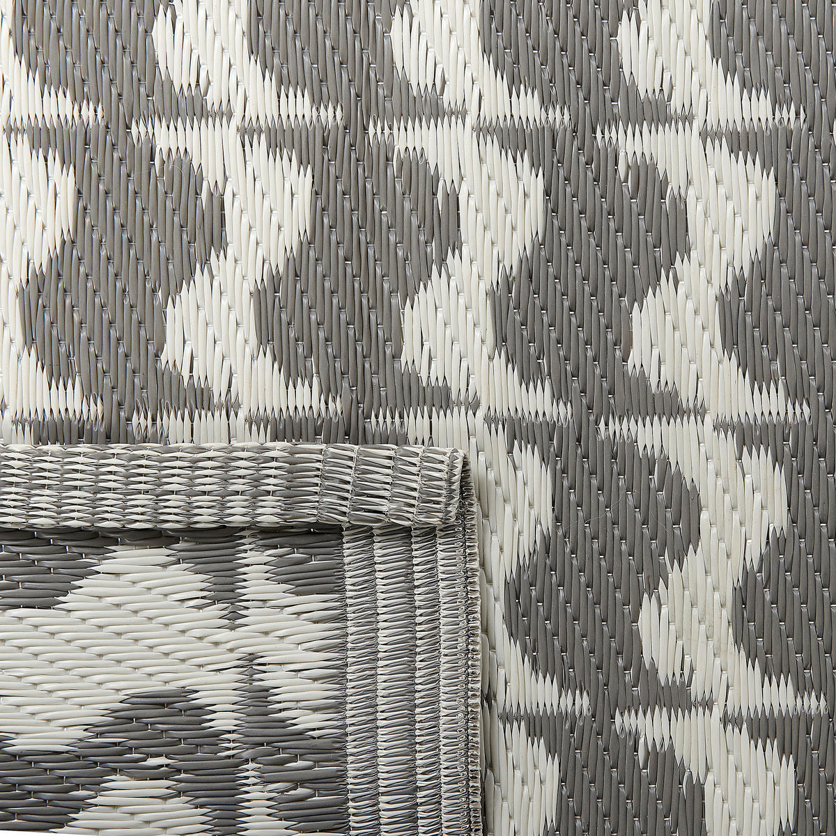 OUTDOOR-TEPPICH Tumkur 180/120 cm - Grau, Kunststoff (120/180cm) - Beliani