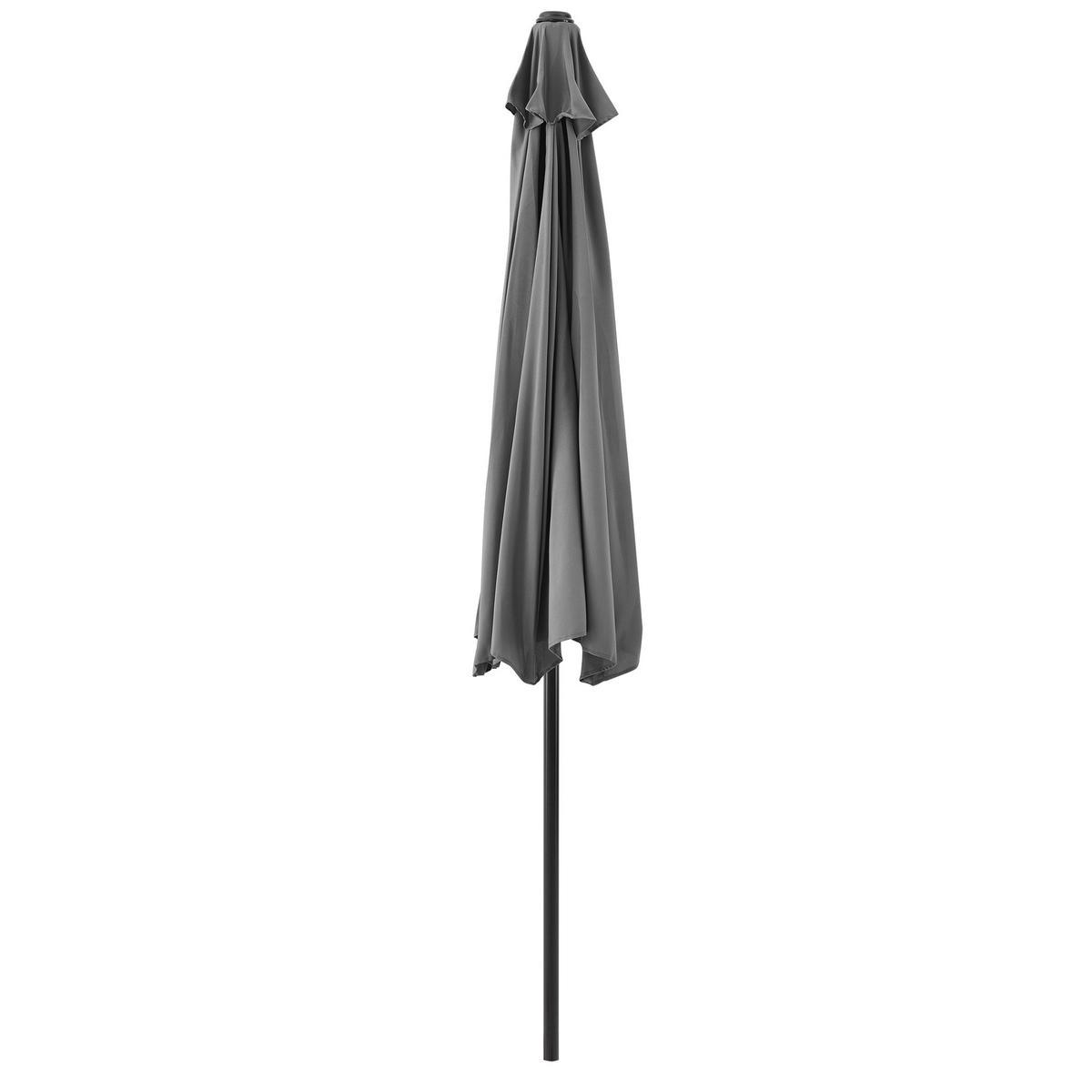 HALB-SONNENSCHIRM Eger - Grau, Textil/Metall (300/150cm) - casa.pro