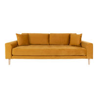 3-SITZER-SOFA senfgelb - Gelb, Textil (210/78/93cm) - ebuy24