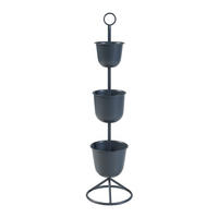 PFLANZENSTÄNDER Alphen - Schwarz, Metall (28/110cm) - [en.casa]