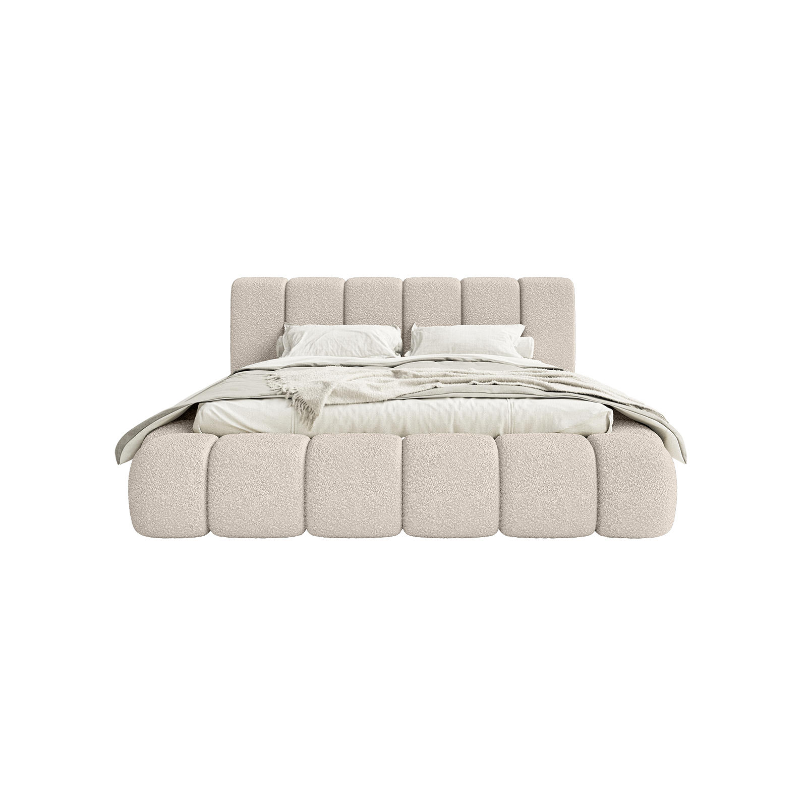 POLSTERBETT Goa 180x200 cm, Creme - Creme, Textil (180/200cm) - Fedve