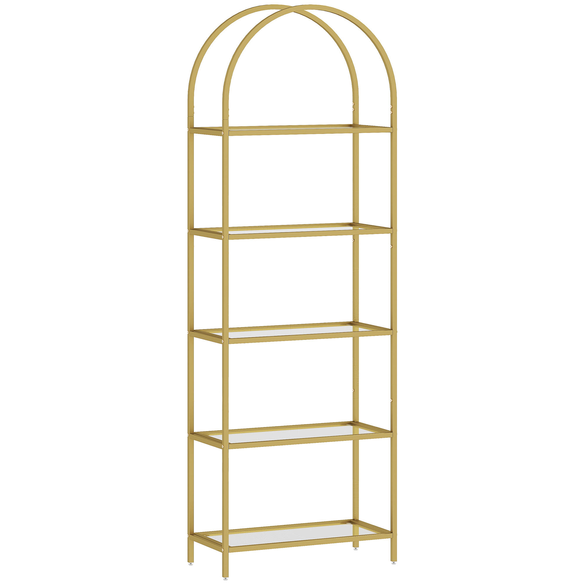BÜCHERREGAL 60/30/175 cm Gold - Goldfarben, Metall (60/175/30cm)