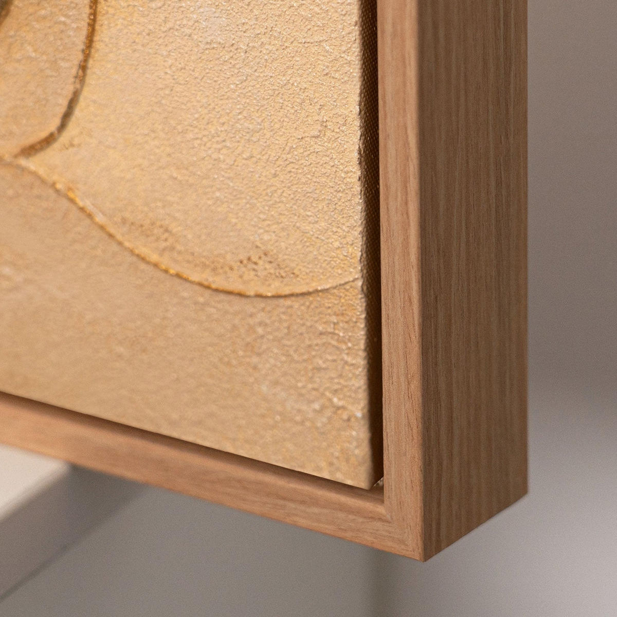 GEMÄLDE Rascheln des Laubs Schattenfugenrahmen Eichefarben 5-teilig - Eichefarben, Holz (120/70cm) - YS-art gallery