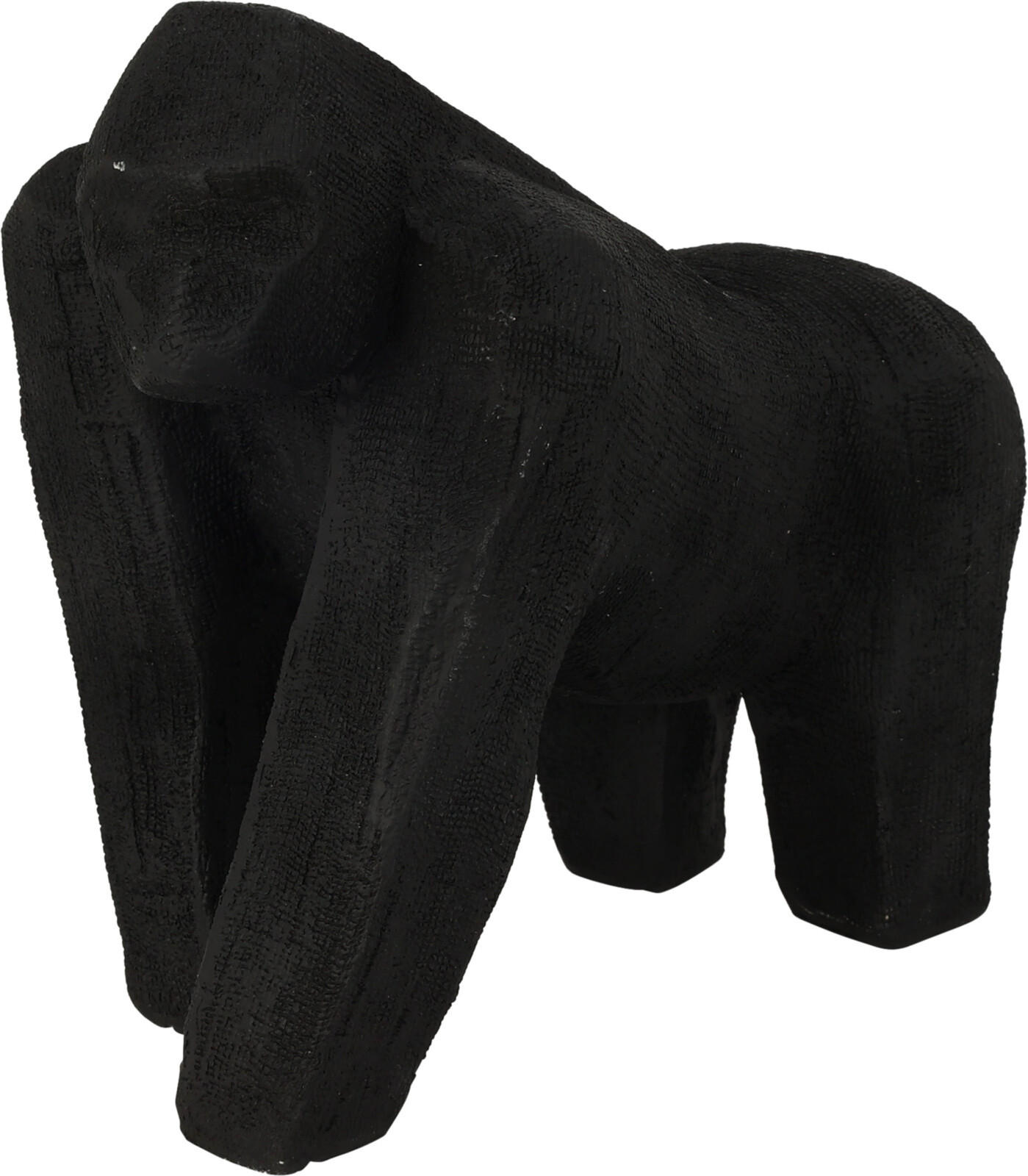 GORILLA-FIGUR Basic Schwarz 16/11/17 cm Kunstoff - Schwarz, Kunststoff (11/17/16cm) - Mondex