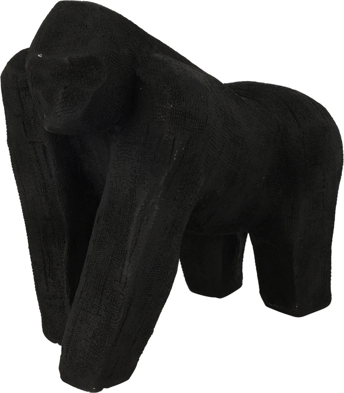 GORILLA-FIGUR Basic Schwarz 16/11/17 cm Kunstoff - Schwarz, Kunststoff (11/17/16cm) - Mondex