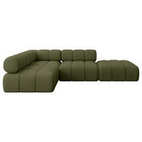 ECKSOFA modulares Sofa Favio-L1 - 285x190x70 cm Grün Bouclé - Grün, Holzwerkstoff/Textil (285/190cm) - ALTDECOR