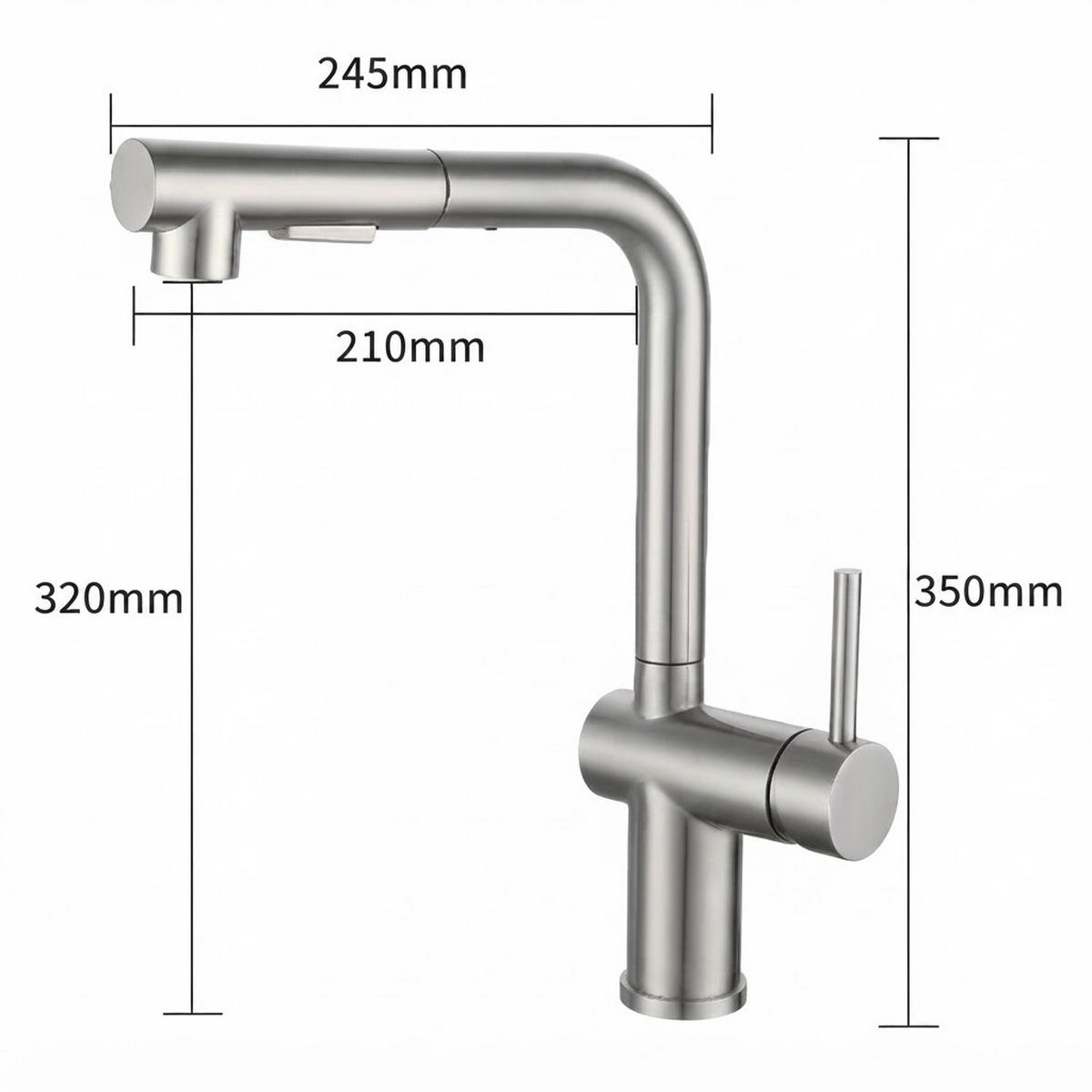 BADEZIMMERARMATUR, 35 x 21 cm, silber - Silberfarben, Metall (63/8/29cm) - Vallsero