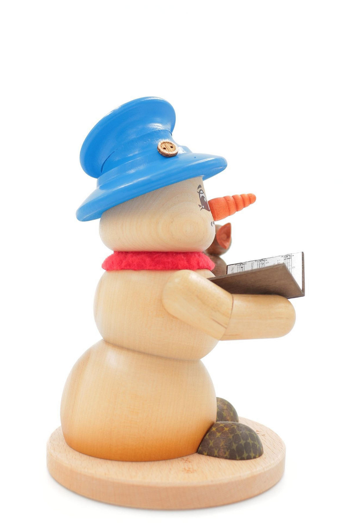 RAUCHFIGUR Schneemann Natur Sänger 19 cm - Multicolor, Holz (15/19/0.1cm)