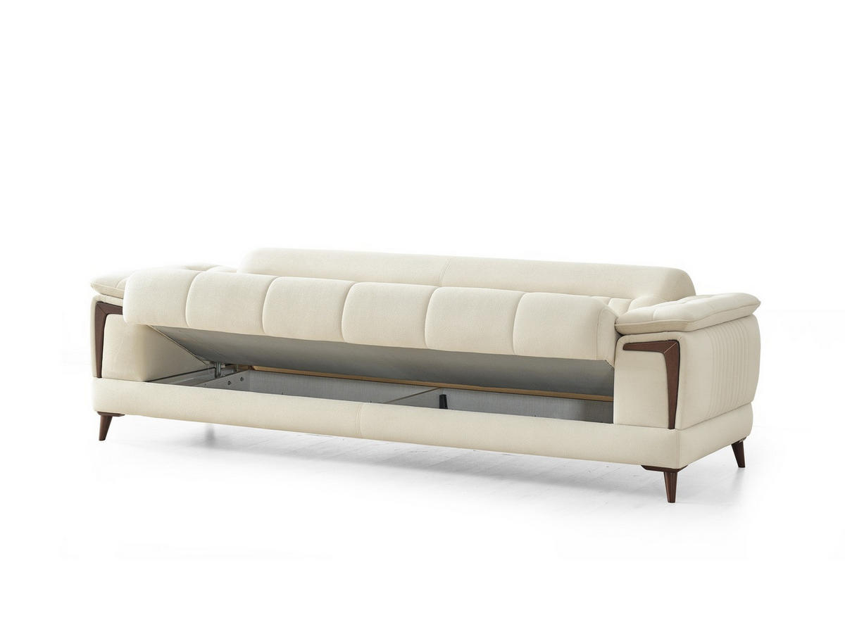 SITZGARNITUR Mendoza, Creme Stellvariante 3+3 - Bordeaux, Holz/Holzwerkstoff (240/80/95cm)