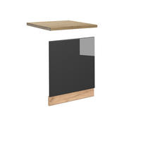 FRONTBLENDE Fame-Line Anthrazit Hochglanz 60 cm, AP Eiche - Honigeiche/Anthrazit, Holzwerkstoff (60/67.4/1.6cm) - Vicco