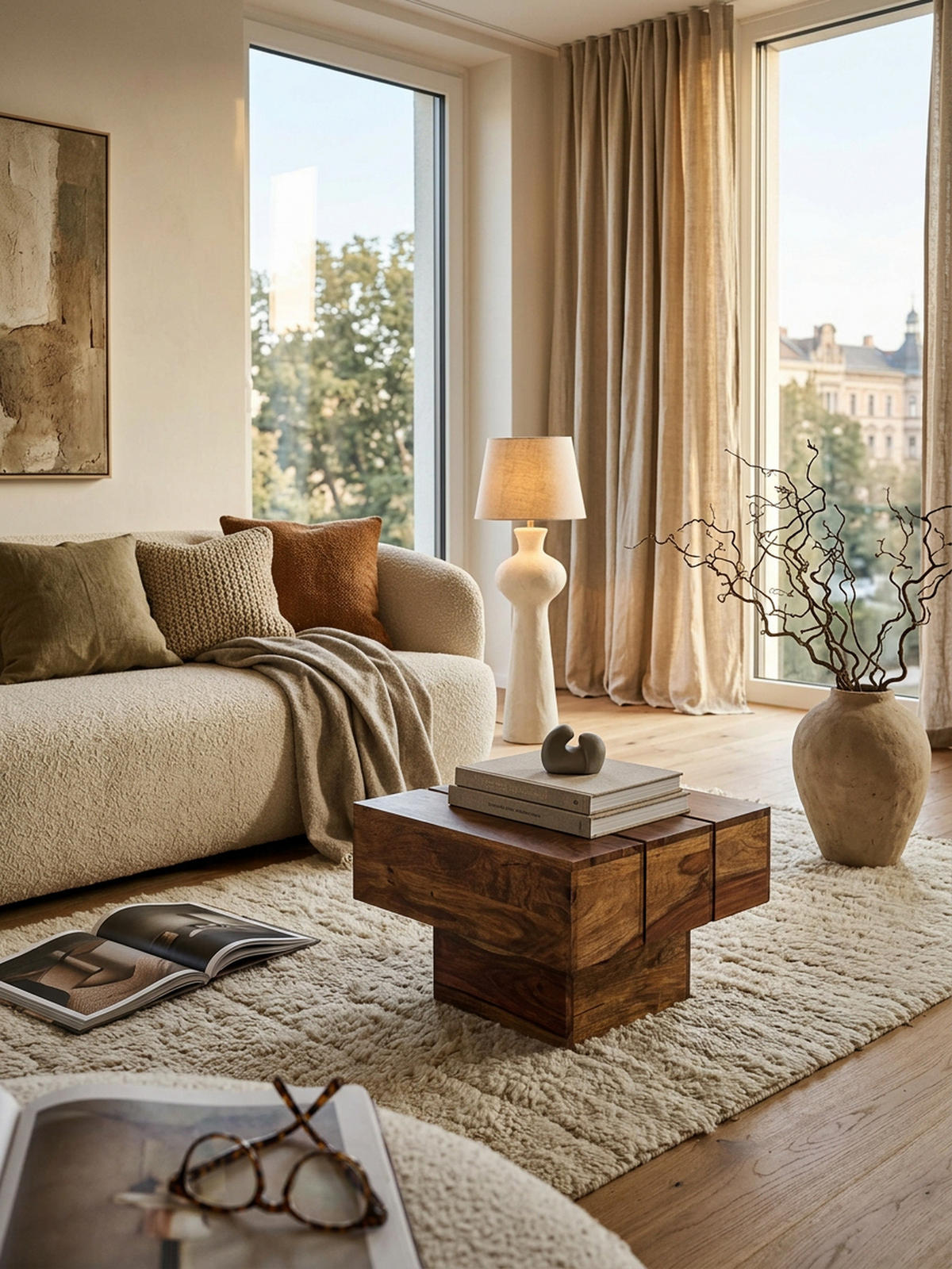 BEISTELLTISCH aus Massivholz, handgefertigt, Unikat, Braun 44x44x30 cm - Braun, Holz (44/44/30cm) - KADIMA DESIGN