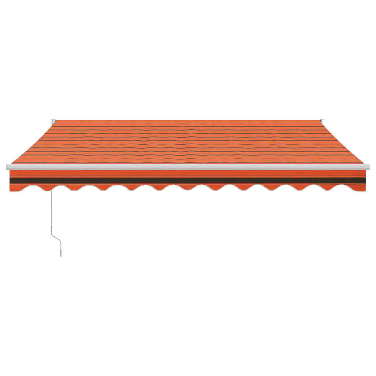 ELEKTRISCHE Markise mit Kurbel Orange und Braun 3,5x2,5 - Multicolor, Textil (350/250/350cm) - furnicato