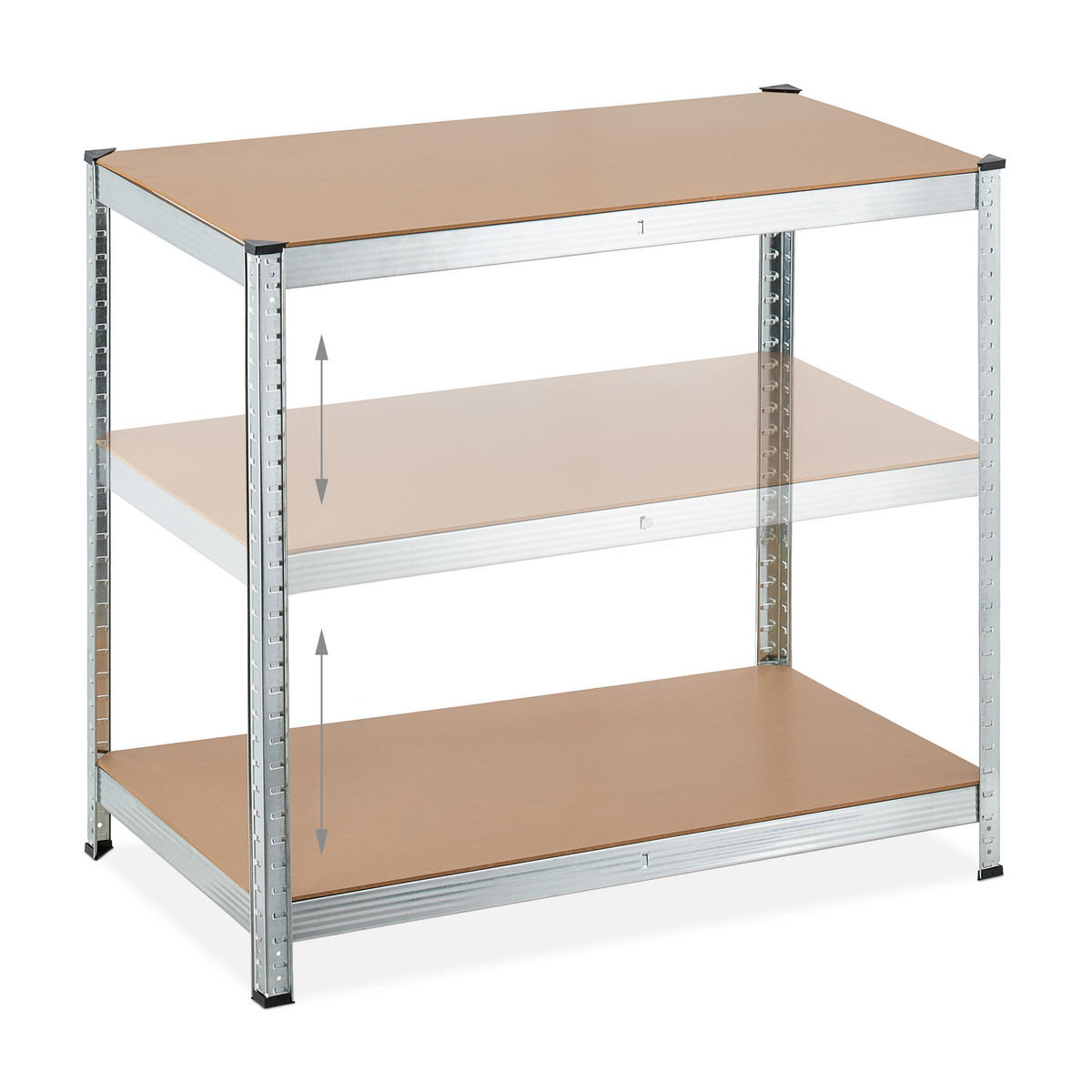 SCHWERLASTREGAL - Multicolor, Holzwerkstoff/Metall (100/180/60cm) - Relaxdays