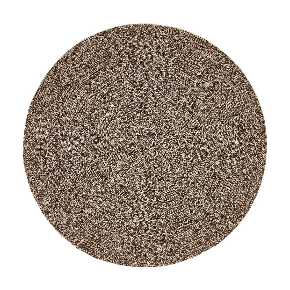TEPPICH Melange geflochten rund 120 cm - Braun, Textil (120/120cm) - Homescapes