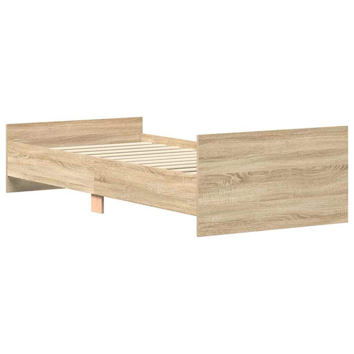 BETTGESTELL OHNE MATRATZE SONOMA-EICHE 90X200 CM HOLZWERKSTOFF - Sonoma Eiche, Holz - vidaXL