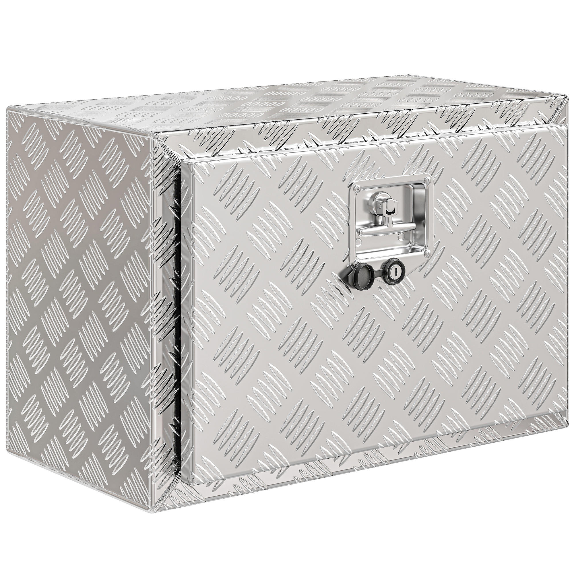 WERKZEUGKASTEN, 76-Liter-Alu-Kasten mit Schloss, 60,9 x 35,5 x 40,6 cm, Silber - Multicolor, Kunststoff (35.5/40.6/60.9cm) - FORIOUS