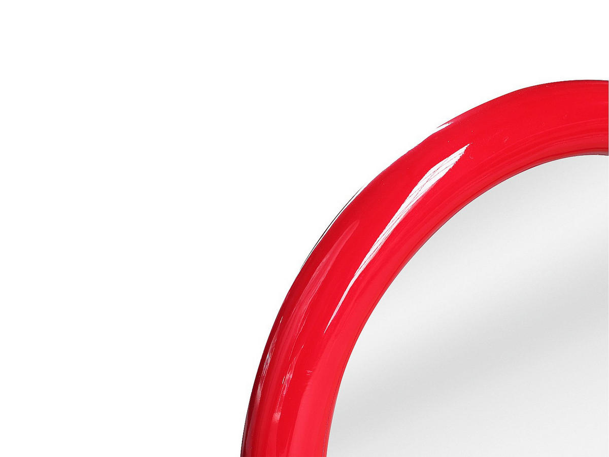 WANDSPIEGEL - 60 cmcm x 4 cmcm - Holz, Platte - Rot - MAELO - Rot, Holz (60/60/4cm) - Vente-Unique