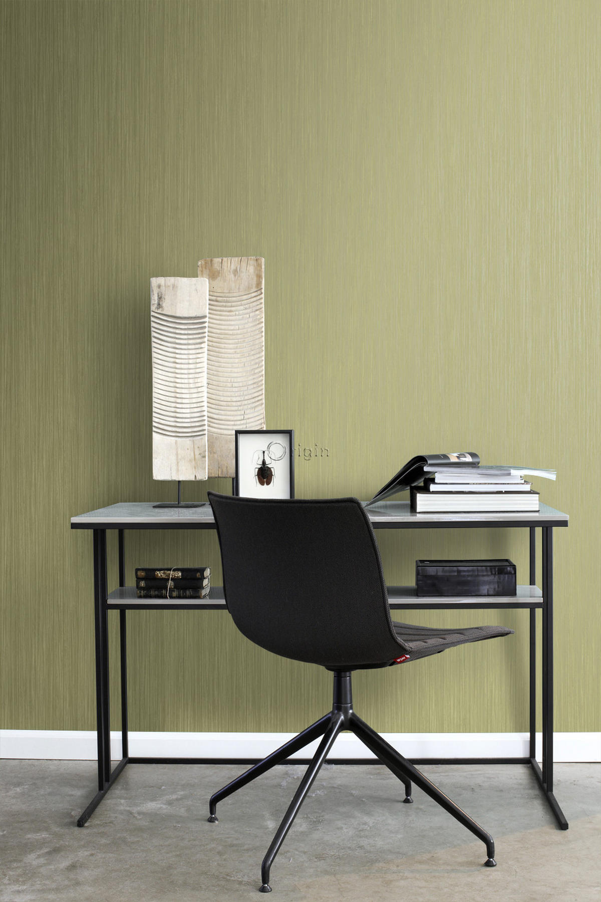 TAPETE feine Streifen 53 cm x 10.05 m - Grün, Papier (53/1000cm) - Origin Wallcoverings