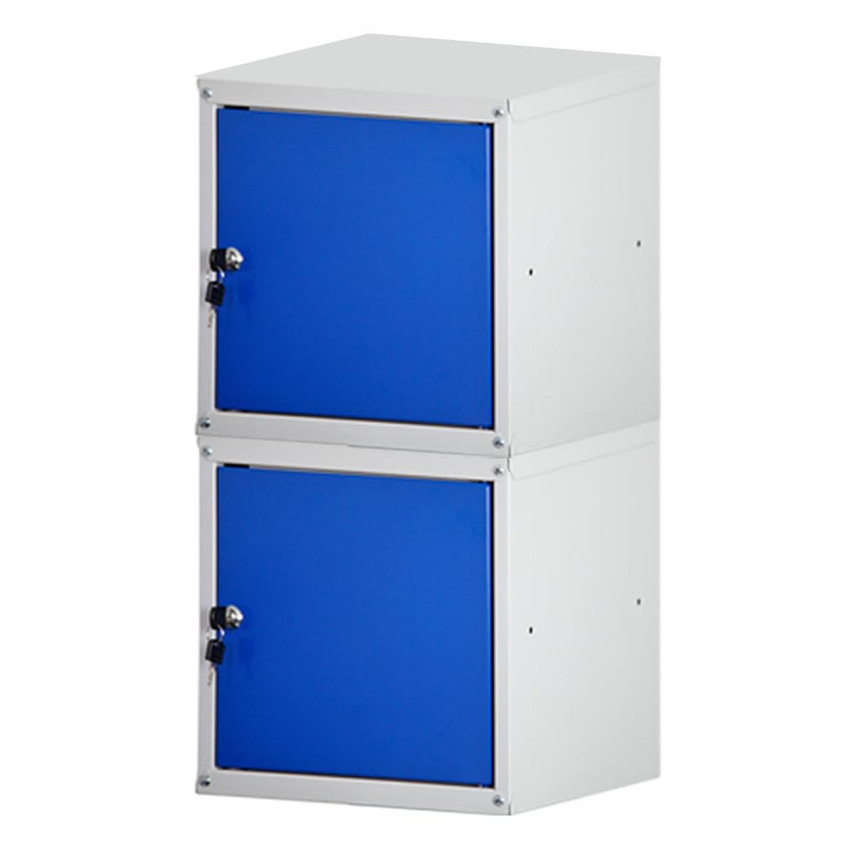 SCHLIESSFACHWÜRFEL Cubic 2er-Set 35x35x35 cm Grau-Blau - Blaugrau, Metall (70/35/35cm) - PROREGAL