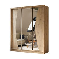 SCHWEBETÜRENSCHRANK VOCE 180/216/61 cm 3-türig mit Spiegel Eiche Artisan - Eiche Artisan, Holzwerkstoff (180/216/61cm) - MASSENO