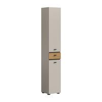 HOCHSCHRANK Aqua Kaschmir 32/30/191 cm - Beige, Holzwerkstoff (32/191/30cm) - Xonox