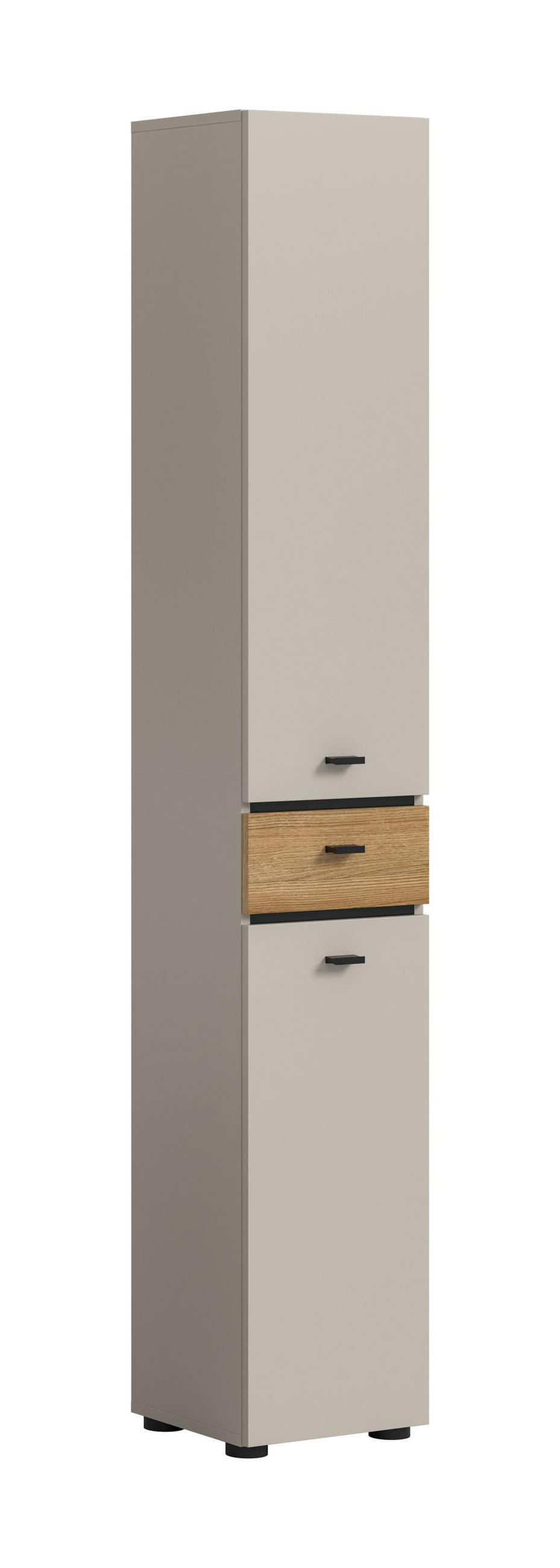 HOCHSCHRANK Aqua Kaschmir 32/30/191 cm - Beige, Holzwerkstoff (32/191/30cm) - Xonox
