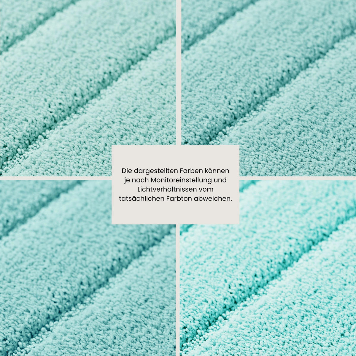 BADTEPPICH Milano - 100% Polyester - 60x100 cm - Helltürkis - Türkis, Textil (60/100cm) - SCHIESSER