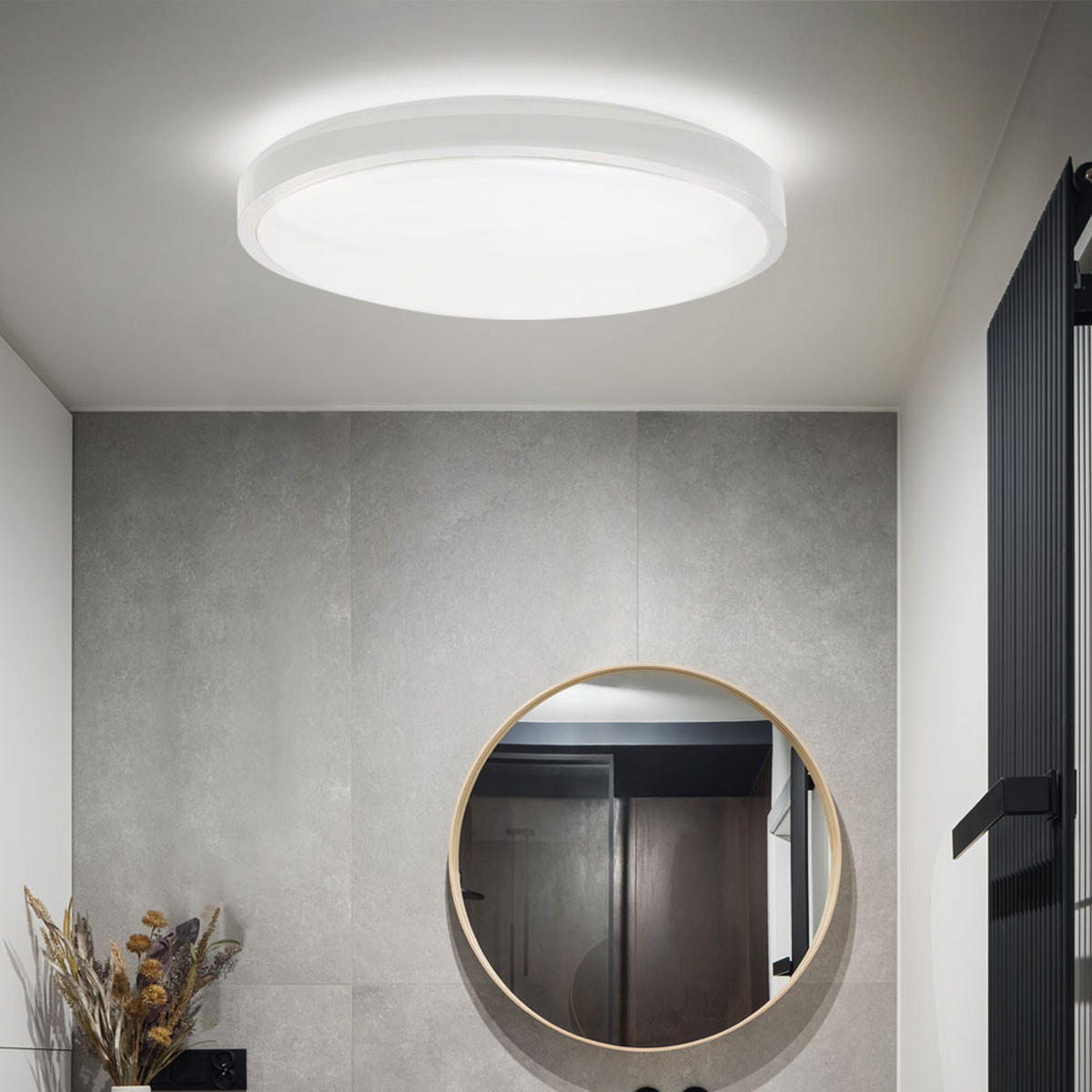 LED DECKENLEUCHTE Weiß Rund - Weiß, Kunststoff (29.5/29.5/6cm)