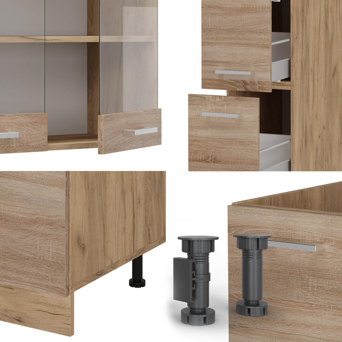 Honigeiche/Sonoma Eiche, Holzwerkstoff (350/81.6/60cm) - Vicco